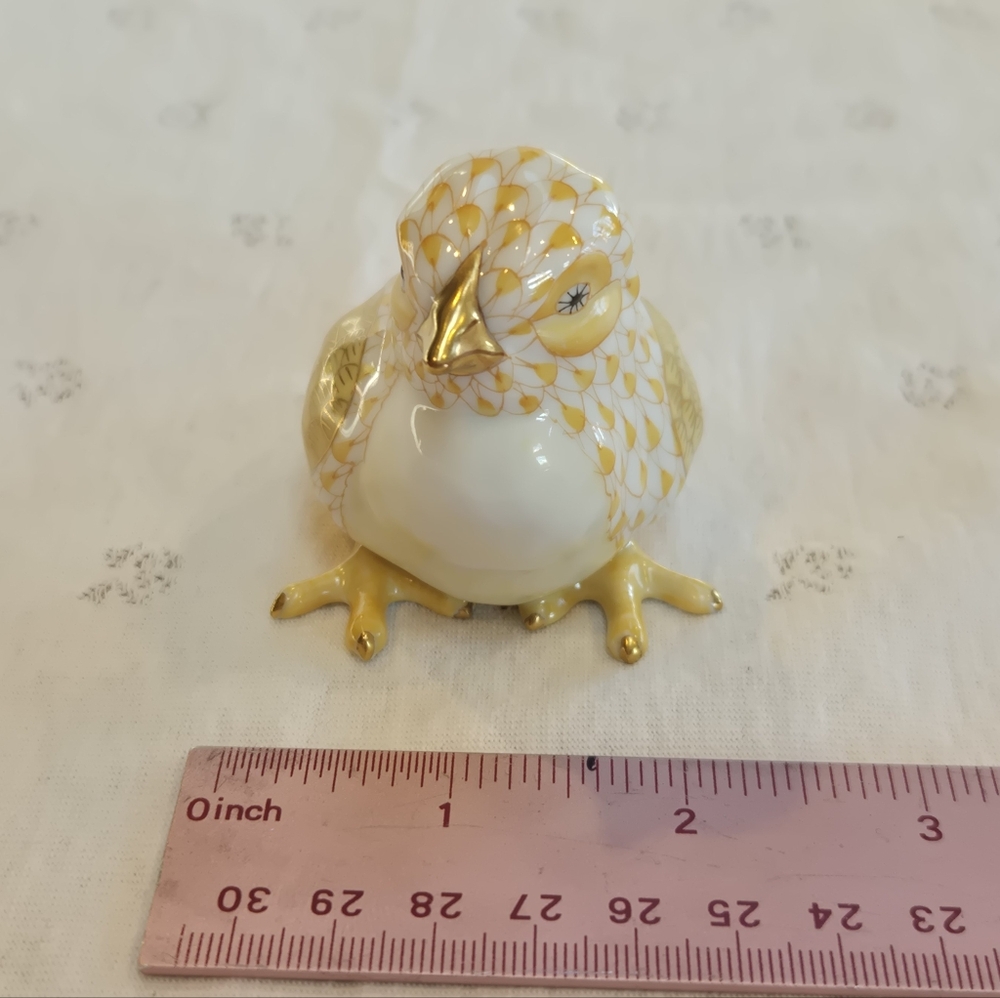 Herend Yellow Butterscotch Baby Chick Porcelain Figurine - Picture 6 of 6